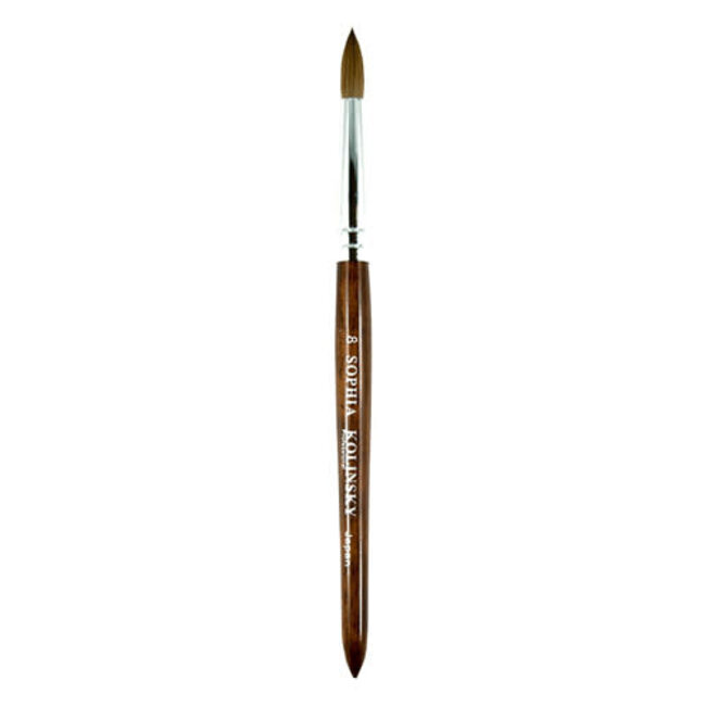 Sophia - Kolinsky Acrylic Brush - Japan - Wood - #8