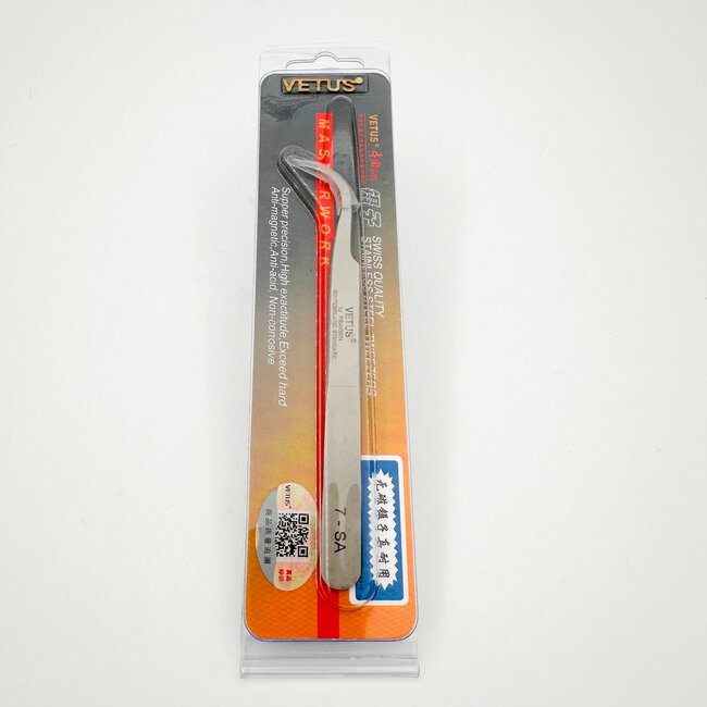 Vetus - Tweezers Fine Tip Curved - 7SA - 120mm