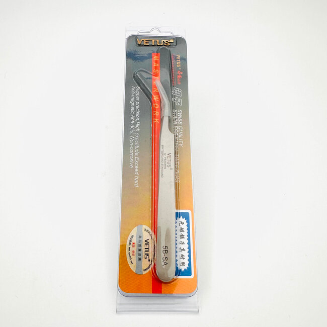Vetus - Tweezers Fine Tip Curved - 5BSA - 110mm