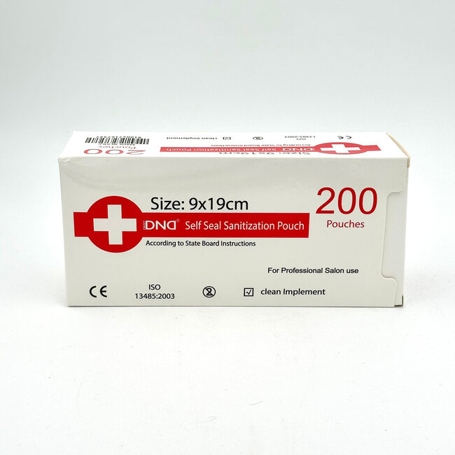 DND - Self Seal Sanitization Pouch - Small 9x19cm - 200 ct