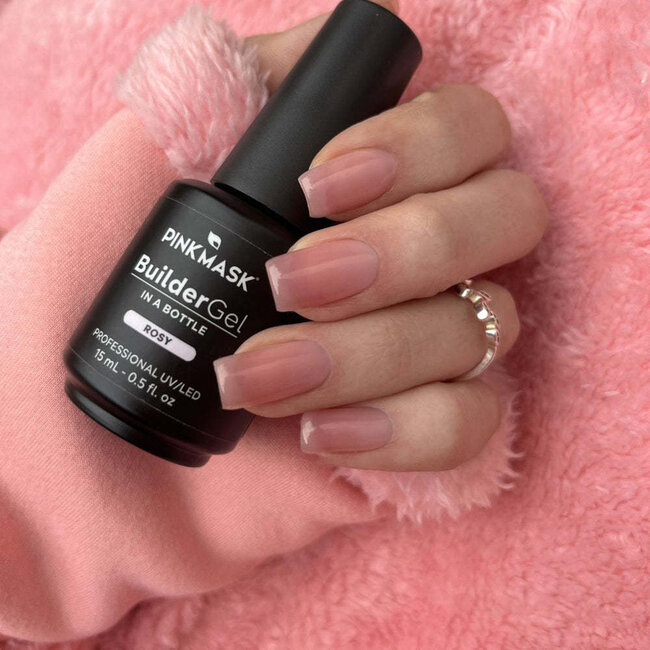 Pink Mask - Builder Gel in Bottle - Rosy - .5 fl oz