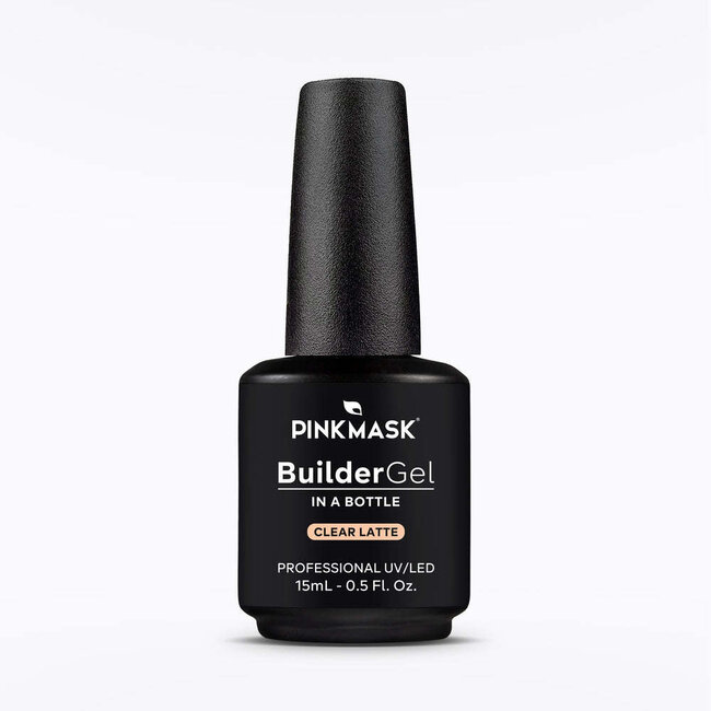 Pink Mask - Builder Gel in Bottle - Clear Latte - .5 fl oz