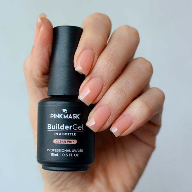 Pink Mask - Builder Gel in Bottle - Clear Pink - .5 fl oz