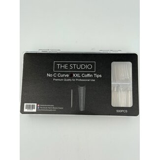 The Studio The Studio - Nail Tip Box - No C Curve Coffin Clear - XXL