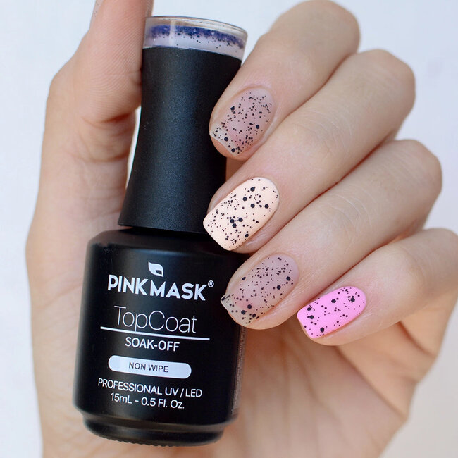 Pink Mask - Gel Top Coat 019 - Matte Dots  #1