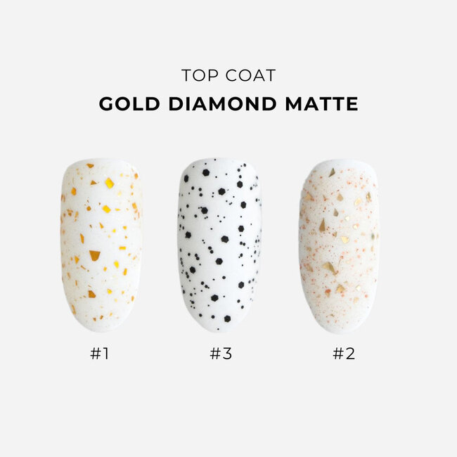 Pink Mask - Gel Top Coat 039 - Gold Diamond Matte #1