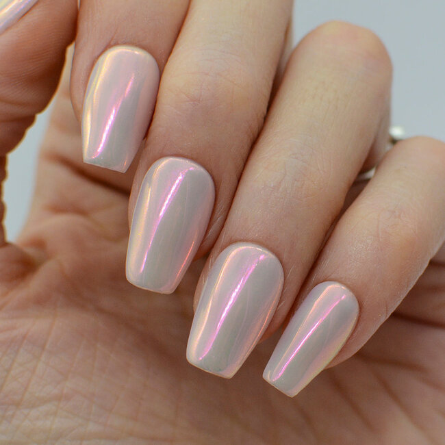Pink Mask - Aurora #6 - Nail Art Chrome