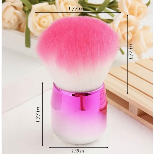 The Studio - White Pink Ombre Dust Brush - Round Head - SM