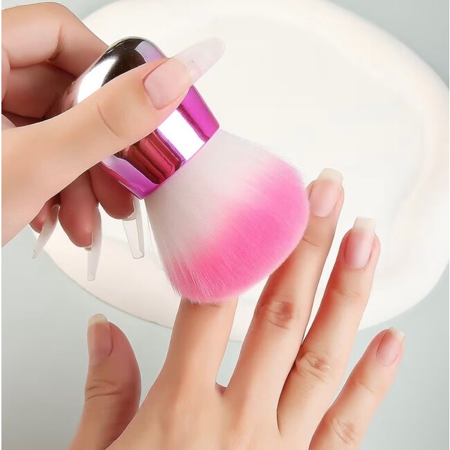 The Studio - White Pink Ombre Dust Brush - Round Head - SM