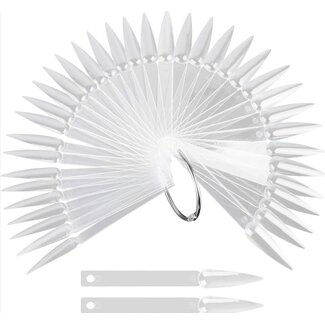Tip Color Swatch - Individuals - Stiletto Clear - 50 count