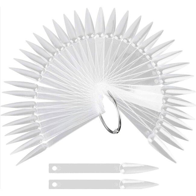 Tip Color Swatch - Individuals - Stiletto Clear - 50 count