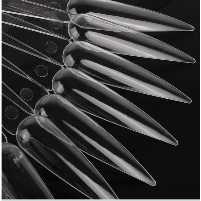 Tip Color Swatch - Individuals - Stiletto Clear - 50 count