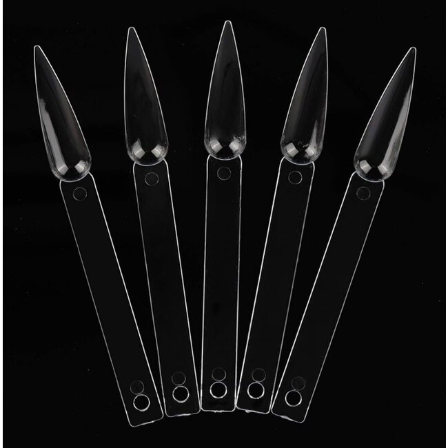 Tip Color Swatch - Individuals - Stiletto Clear - 50 count