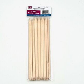 DL - Wood Manicure Sticks - 7" - 25 count - DL C315