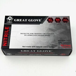 Great Glove Great Glove - Black Nitrile Gloves - XL - 95 count