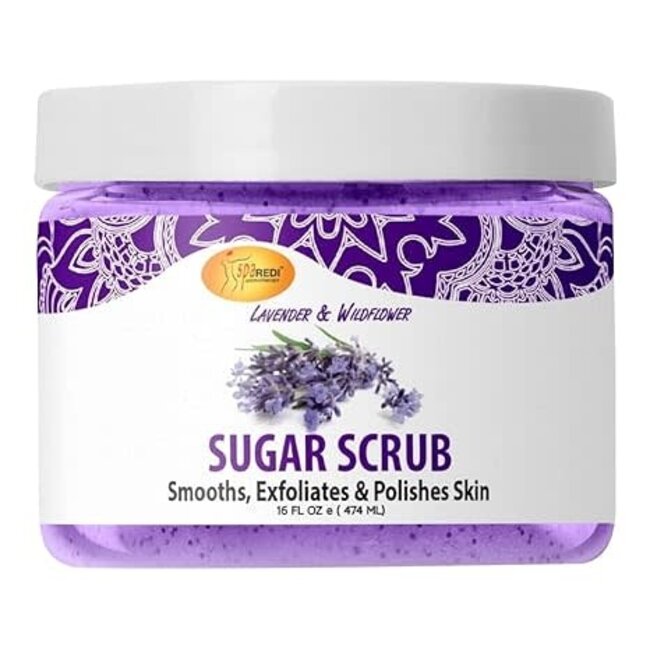 Spa Redi - Sugar Scrub - 16 oz - Lavendar Wildflower