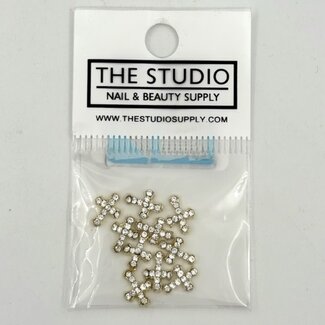 The Studio The Studio - Art Pack #460 - Gold Rhinestone Crosses - 10 pcs