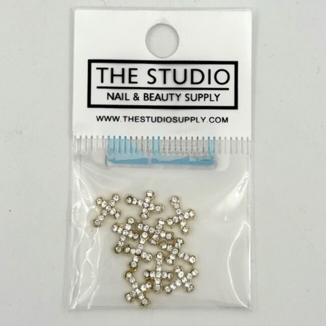 The Studio The Studio - Art Pack #460 - Gold Rhinestone Crosses - 10 pcs