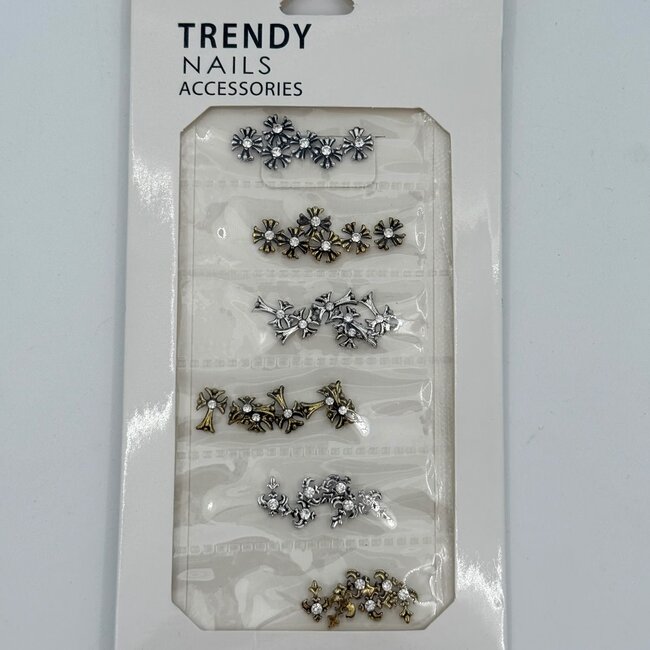 Trendy -  Gold and Silver Crosses - 36 pcs