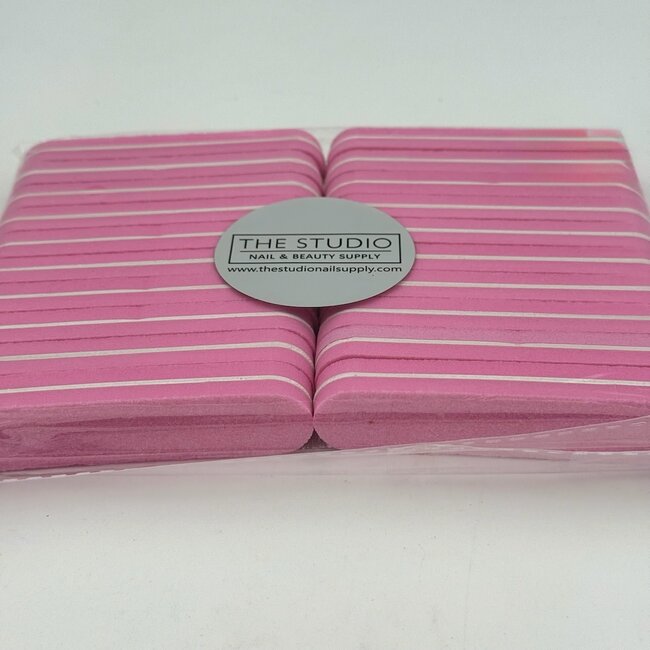 The Studio - Small File Buffer - 100/180 - Pink - 20 ct