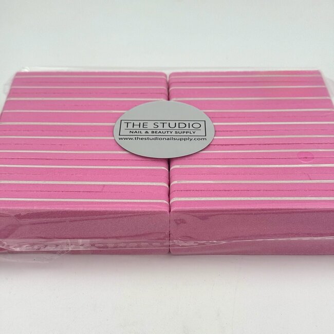 The Studio - Small Rectangle File Buffer - 100/180 - Pink - 20 ct
