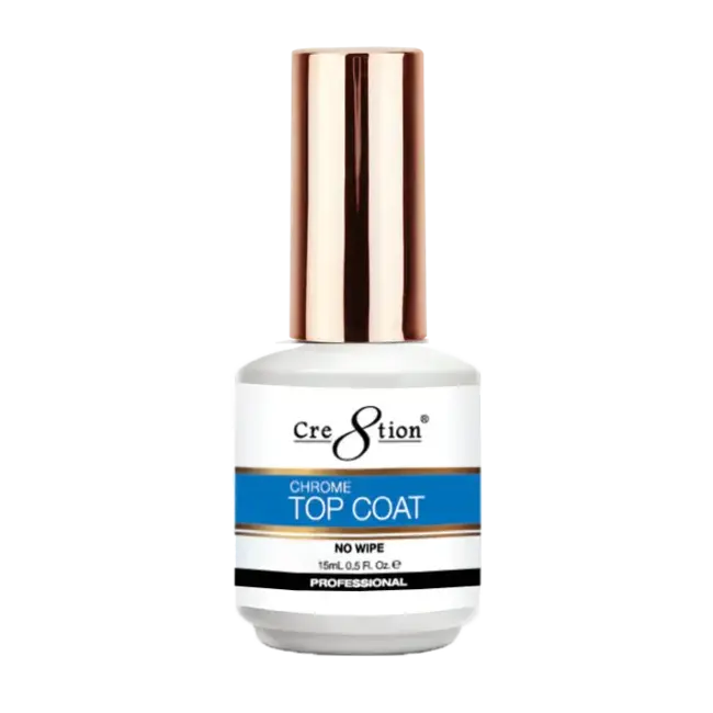 Cre8tion Cre8tion - Gel - Chrome Top Coat - No Wipe - .5 fl oz