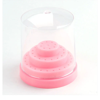 Carbide Nail Drill Bit Holder - 48 Holes - Small - Pink