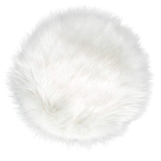 Display Photo Mat - White Fluffy - Round