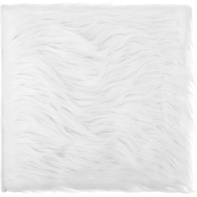 Display Photo Mat - White Square Fluffy - 15"x15"