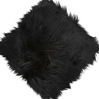 Display Photo Mat - Black Fluffy Square - 15x15