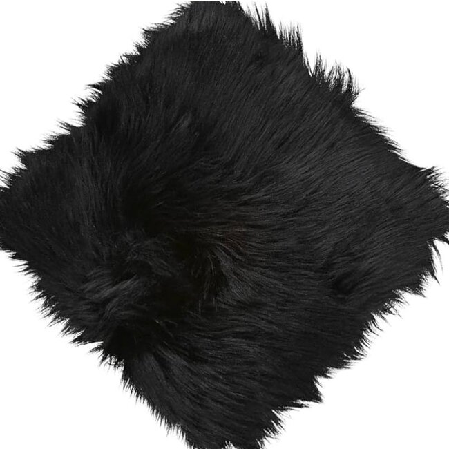 Display Photo Mat - Black Fluffy Square - 15x15