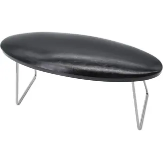 Manicure Leather Arm Rest - Oval - Black