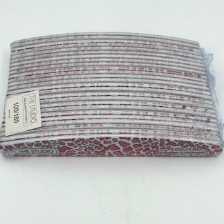 The Studio The Studio - Files - Oval - 100/180  - Pink/White - Leopard - 25 Count