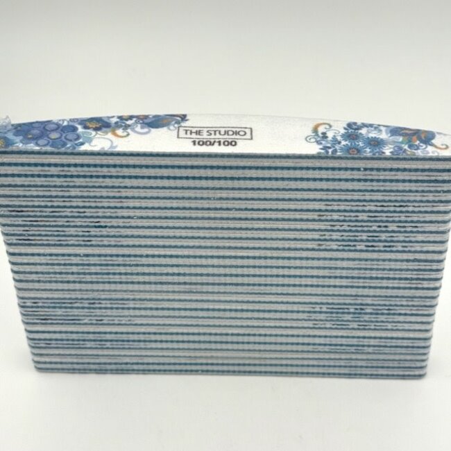 The Studio - Files - Oval - 100/100 - Zebra/ Blue - Gear Flowers - 25 Count