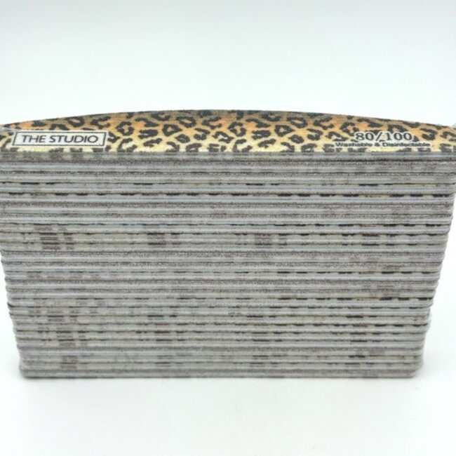 The Studio - Files - Oval - 80/100 - Brown/Yellow - Leopard - 25 Count