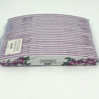 The Studio The Studio - Files - Oval - 80/80 - Zebra/ Purple - Purple Flowers - 25 Count