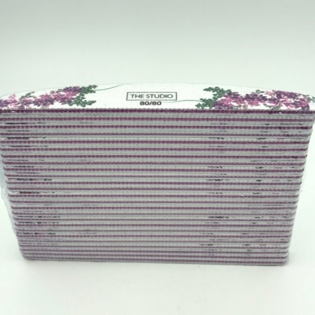 The Studio - Files - Oval - 80/80 - Zebra/ Purple - Purple Flowers - 25 Count