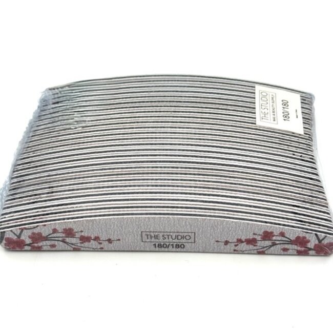 The Studio - Files - Oval - 180/180 - Zebra/ Black - Cherry Blossom - 25 Count