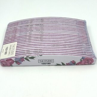 The Studio The Studio - Files - Oval - 100/180 - Zebra/ Pink - Rose - 25 Count