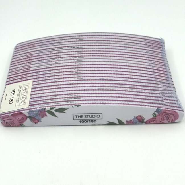 The Studio - Files - Oval - 100/180 - Zebra/ Pink - Rose - 25 Count