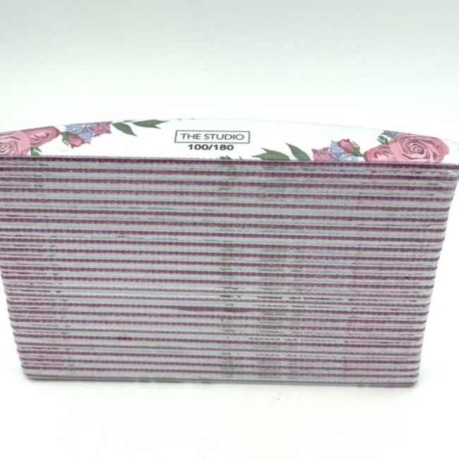 The Studio - Files - Oval - 100/180 - Zebra/ Pink - Rose - 25 Count