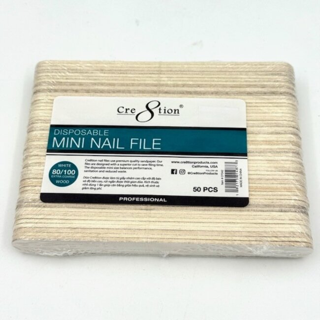 Cre8tion - Mini Nail File - 80/100 - 50 count