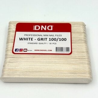 DND DND - Mini Nail File - 100/100 Grit - White - 50 pcs