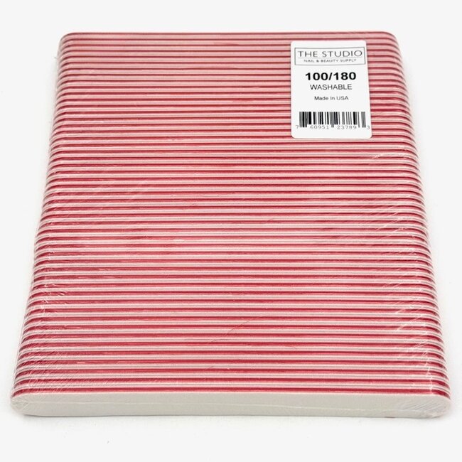 The Studio - Files - Regular - 100/180 - White/ Red - 50 Count