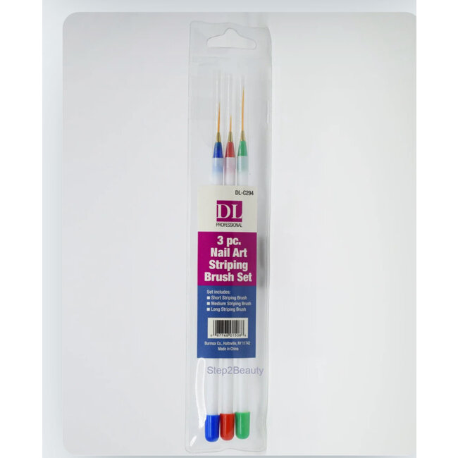 DL - Nail Art Brush Set - 3 piece - DL C294