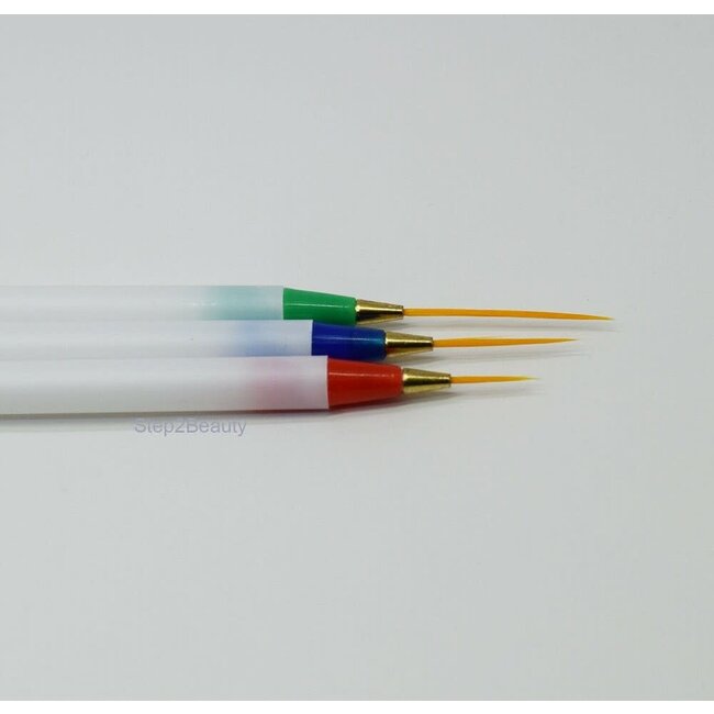 DL - Nail Art Brush Set - 3 piece - DL C294