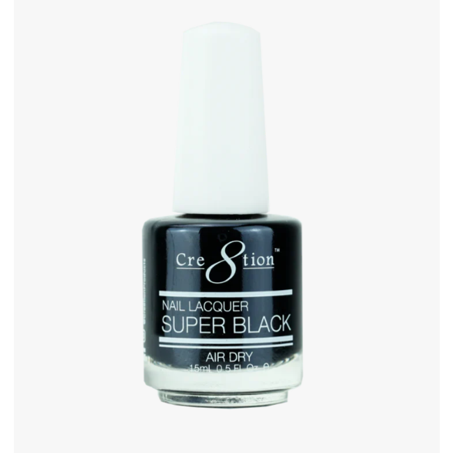 Cre8tion - Lacquer - Super Black - .5 fl oz