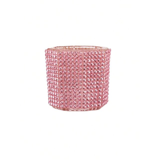 Rhinestone Dappen Dish - Pink
