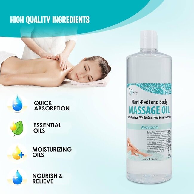Spa Redi - Massage Oil - 32 oz - Unscented