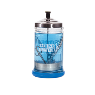 DL Professional DL - Glass Manicure Jar - Sanitizer and Disinfectant - 21 oz -C552